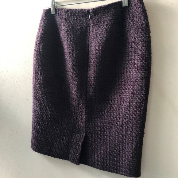 Mario Serrani Purple Knee-Length Pencil Skirt, Size 2 - Picture 4 of 10